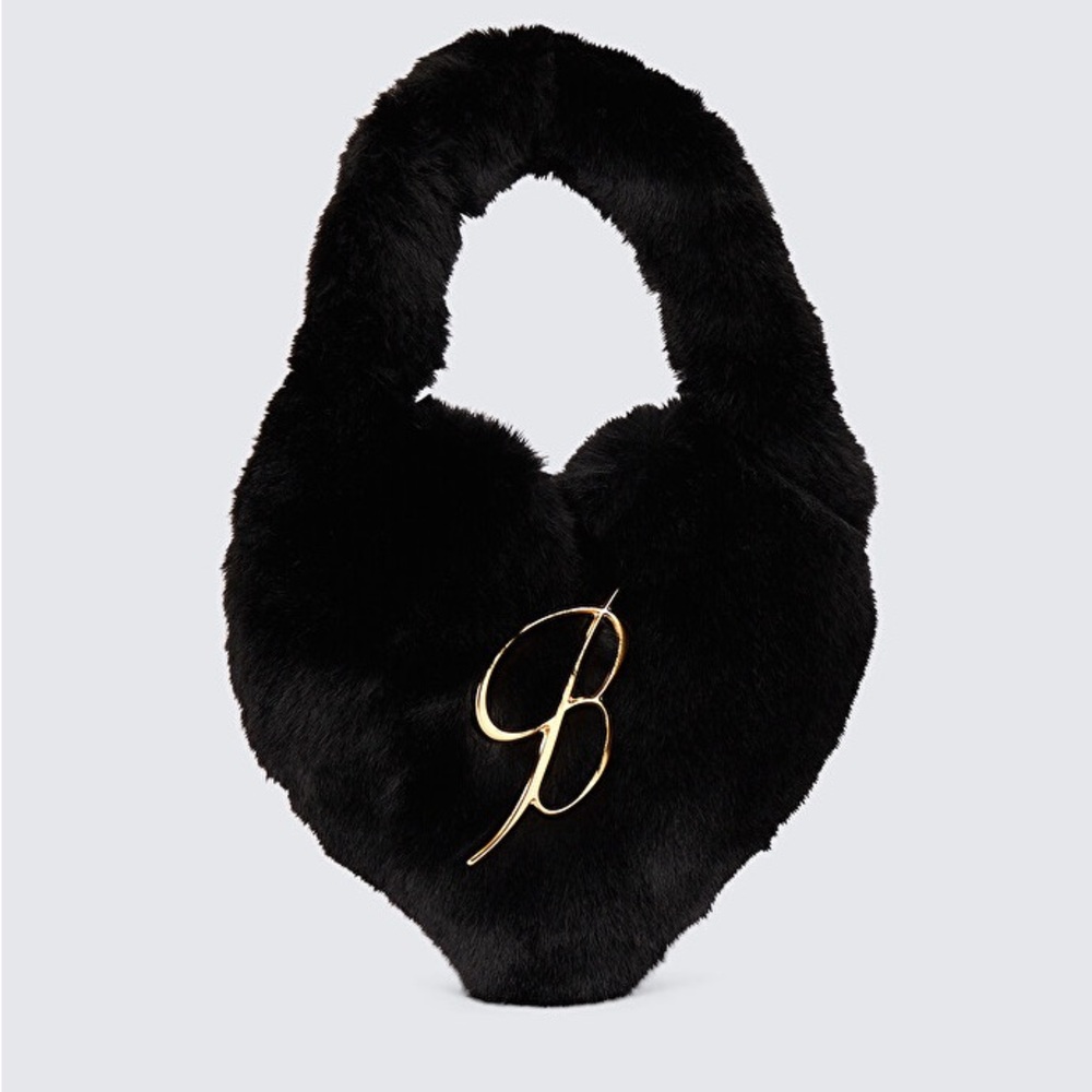 Blumarine Black Faux Fur Handbag - Picture 10 of 11